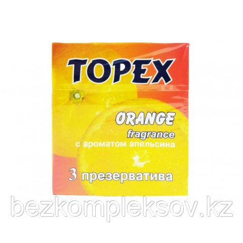 Презервативы Topex, апельсин, 3 шт.
