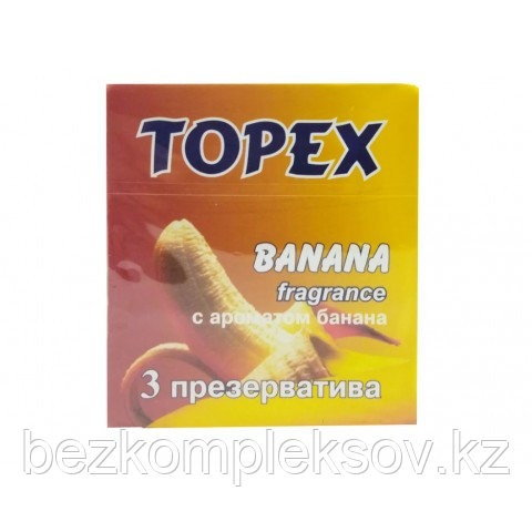 Презервативы Topex, банан, 3 шт.