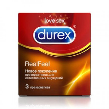 Презервативы Durex real feel - 3 шт.