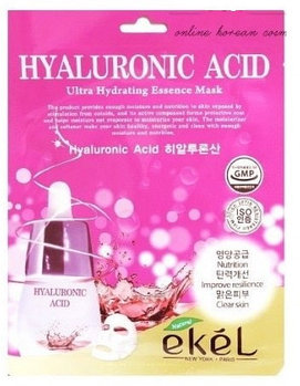 EKEL Ультра-увлажняющая тканевая маска Ultra hydrating essence mask hyaluronic acid 25ML - 1 шт