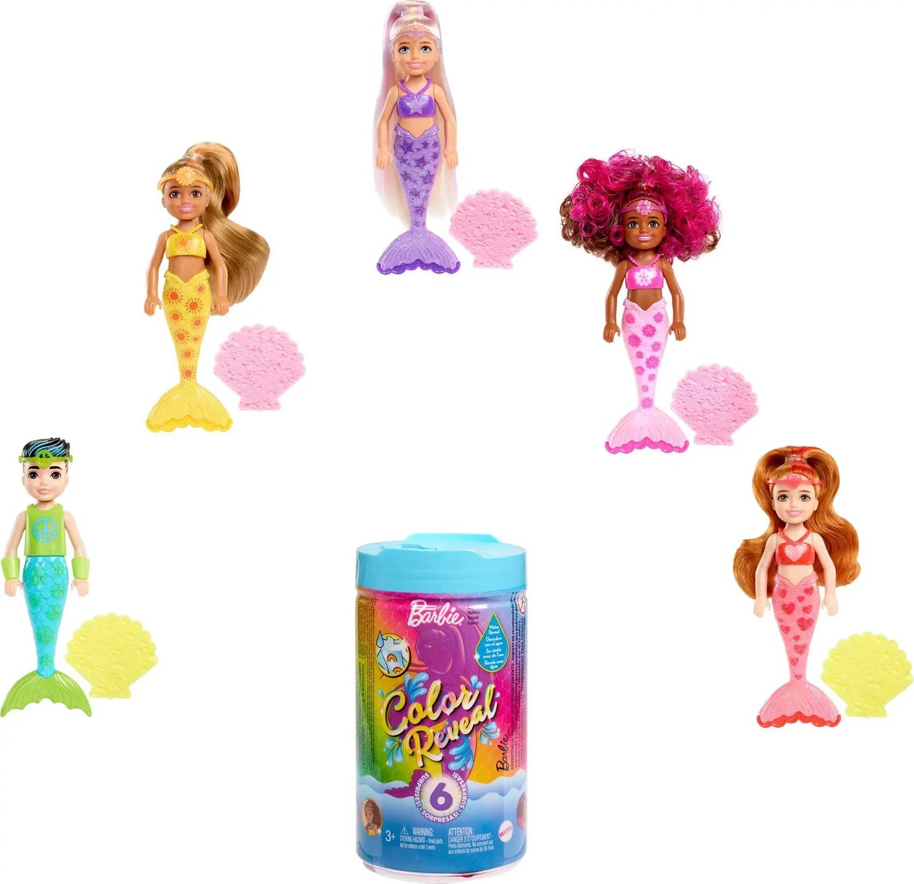 Кукла Barbie Chelsea Color Reveal с 6 сюрпризами