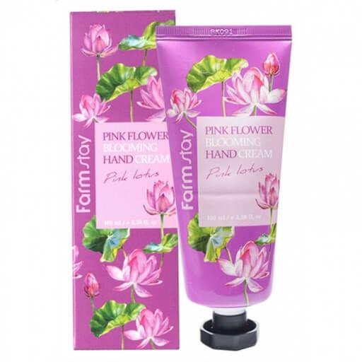 Farmstay Крем Для Рук Pink Flower Blooming Hand Cream 100Ml (Pink Lotus) - фото 1 - id-p106342334