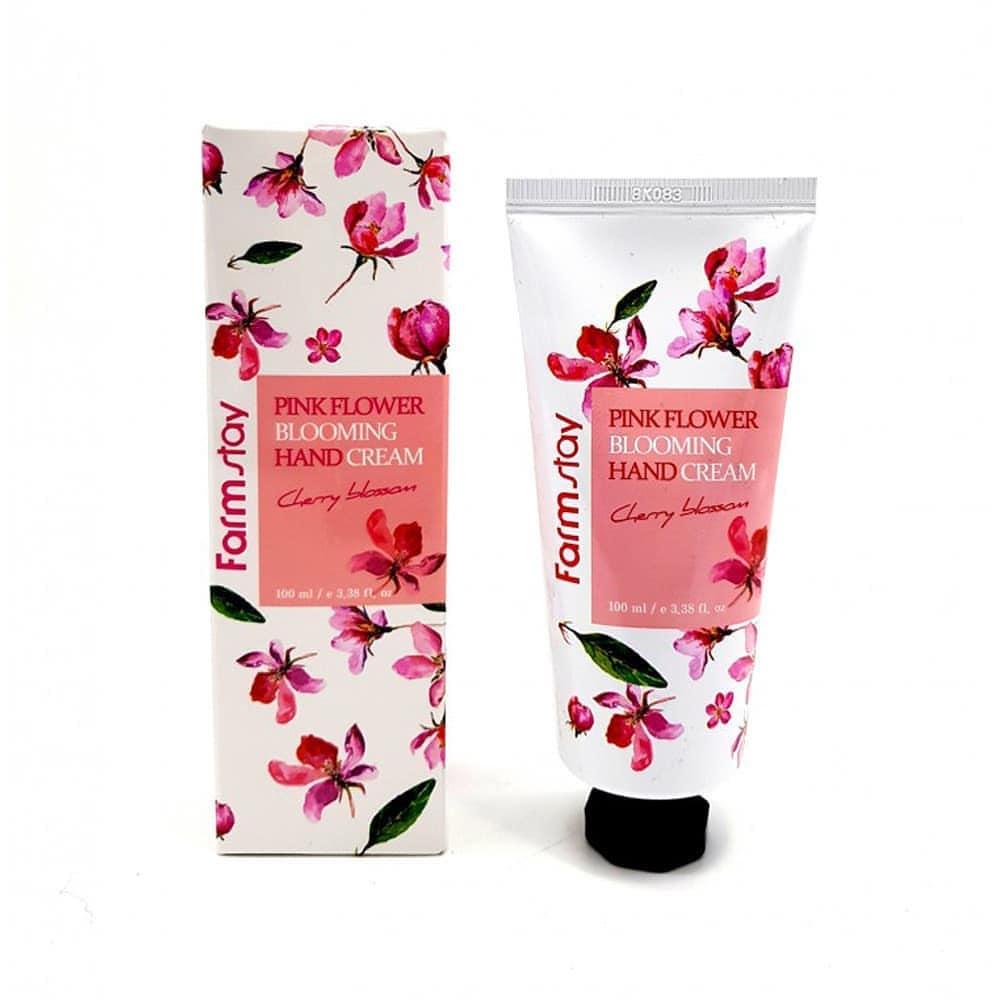 FARMSTAY Крем для рук pink flower blooming hand cream 100ml (cherry blossom) - фото 1 - id-p106342335