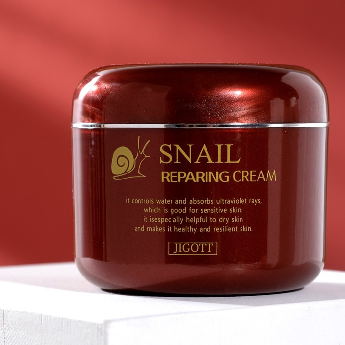 JIGOTT Восстанавливающий крем с улиточным муцином для лица Snail Reparing Cream 100 ml - фото 1 - id-p106342342