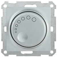 Светорегулятор поворотный с индикацией СС10-1-1-Б 600Вт BOLERO серебряный IEK