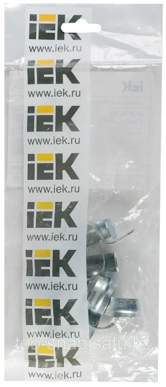 Скоба металлическая однолапковая d21-22мм (10шт/упак) IEK - фото 3 - id-p106347990