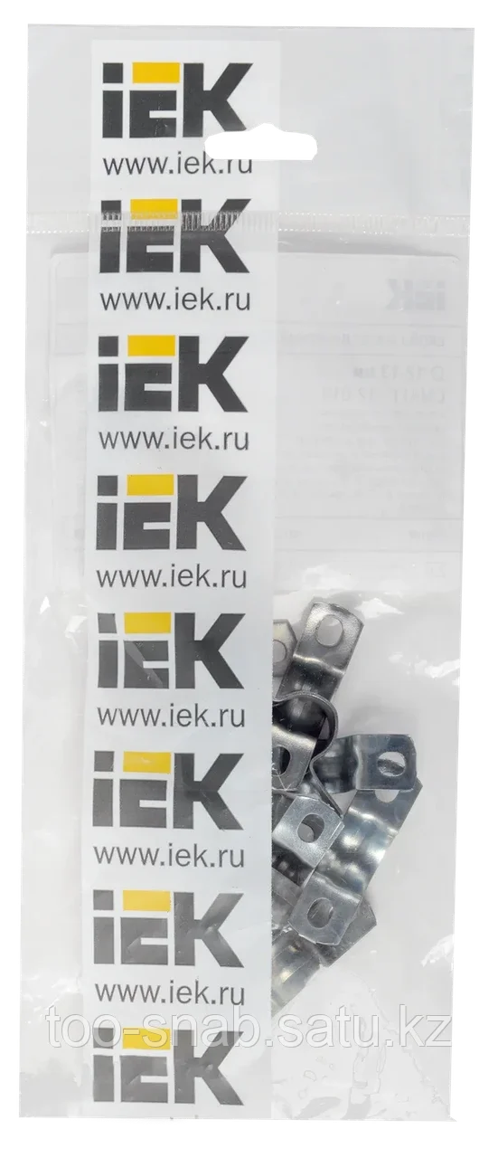 Скоба металлическая двухлапковая d12-13мм (10шт/упак) IEK - фото 3 - id-p106347998