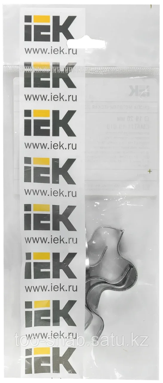 Скоба металлическая двухлапковая d19-20мм (10шт/упак) IEK - фото 3 - id-p106348003