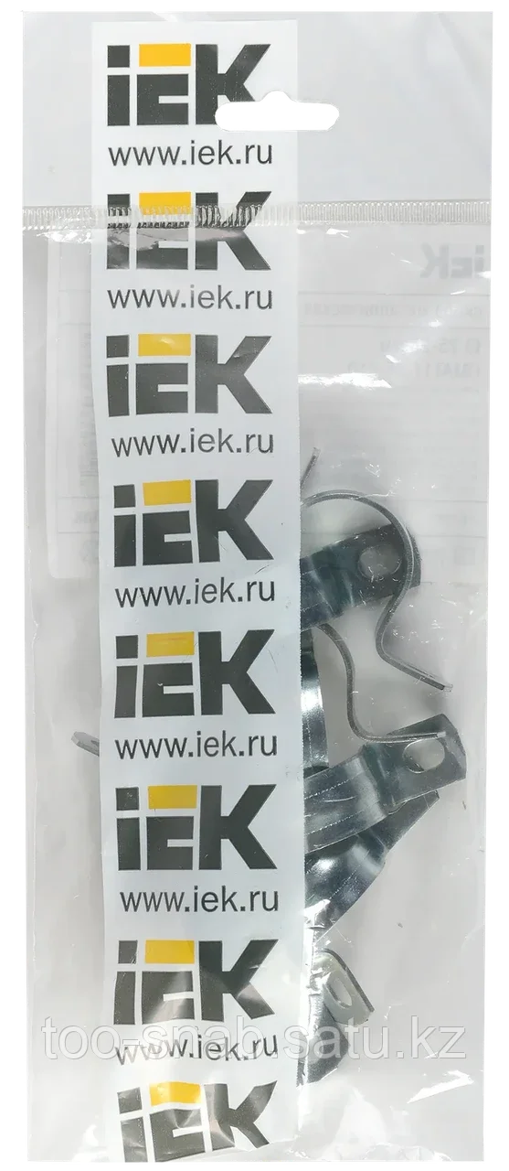Скоба металлическая двухлапковая d25-26мм (10шт/упак) IEK - фото 3 - id-p106348007