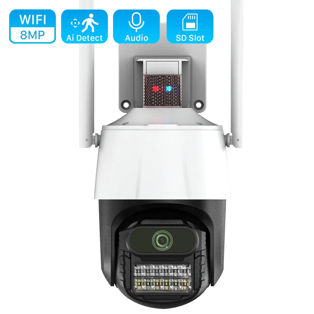 Камера видеонаблюдения WI-FI IP PTZ-Alarm Icsee 2 антенны двойная линза ZOOM 10х тревожная сигнализация четкий - фото 2 - id-p106354668