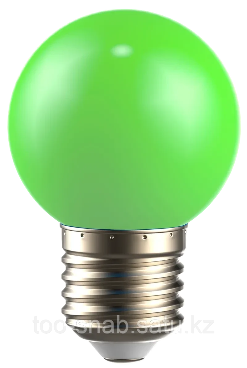 LIGHTING Лампа светодиодная декоративная G45 шар 1Вт 230В зеленый E27 IEK - фото 3 - id-p106351883