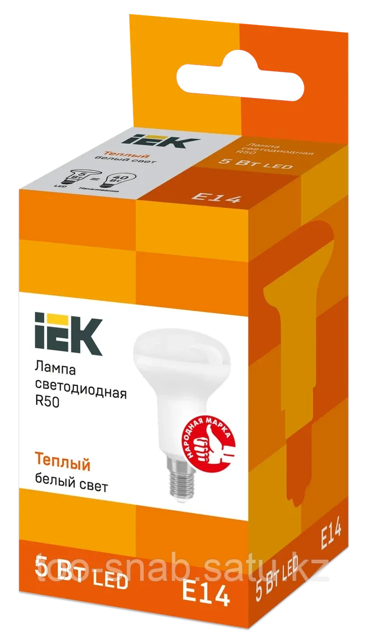 Лампа светодиодная R50 рефлектор 5Вт 230В 3000К E14 IEK - фото 3 - id-p106351942