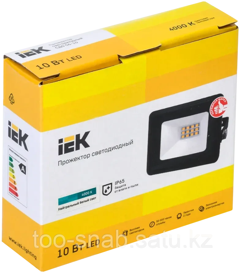 Прожектор светодиодный СДО 06-10 IP65 4000K черный IEK - фото 2 - id-p106352228
