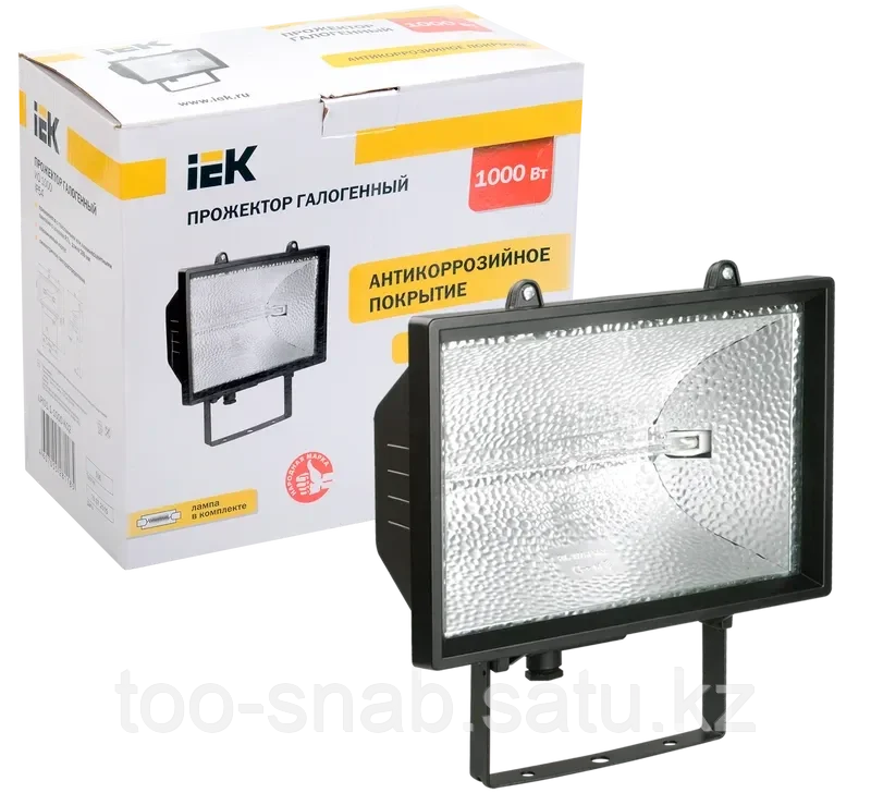 Прожектор галогенный ИО1000 IP54 черный IEK - фото 4 - id-p106352276