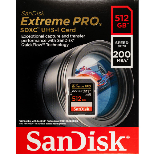 Карта памяти SanDisk Extreme Pro SDXC UHS-1 512GB 200MB/s