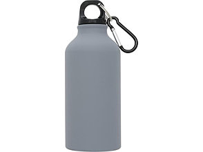 Матовая спортивная бутылка Oregon с карабином и объемом 400 мл, серый, фото 2