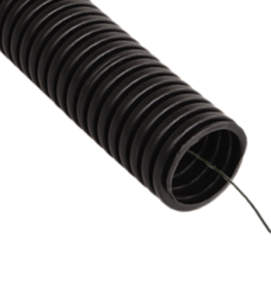Гофротруба лег. ПНД 32 мм с пр. (черная) - фото 1 - id-p106361561