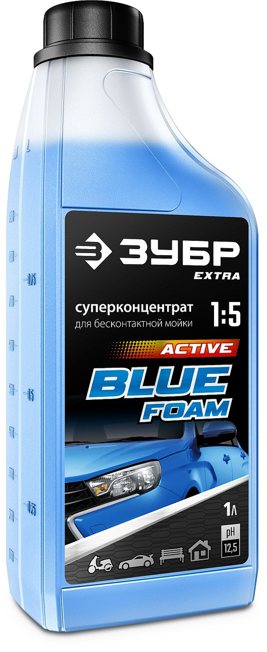 ЗУБР 1 л, концентрированный шампунь для минимоек универсальный EXTRA Active 70651-1 - фото 2 - id-p106364154