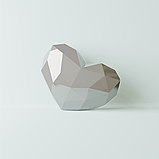 Набор для создания интерьерной миниатюры  "Сердце" серебряное, фото 3