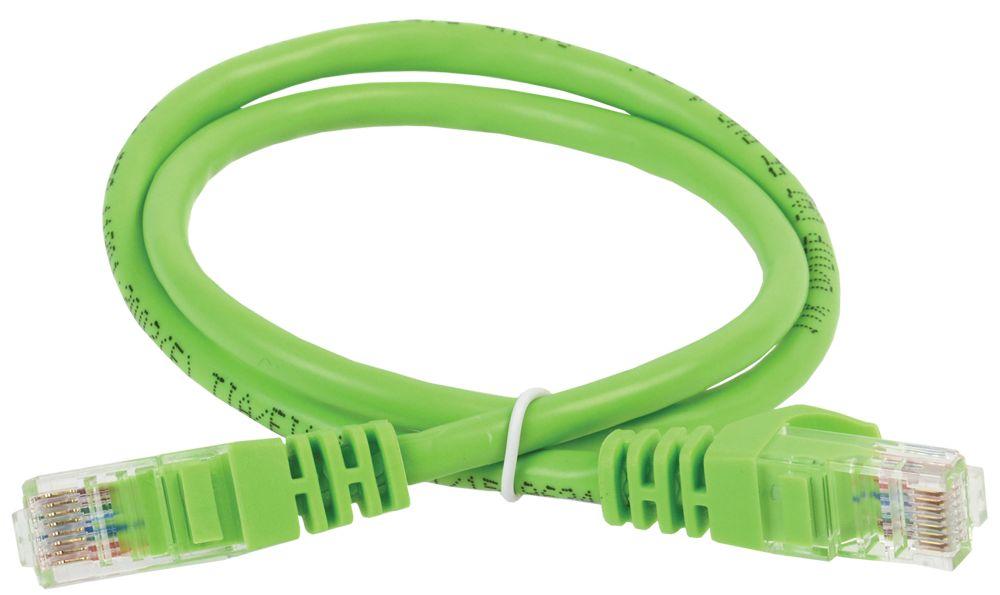 ITK Коммутационный шнур (патч-корд) кат.5E UTP 0,5м зеленый - фото 1 - id-p106366233