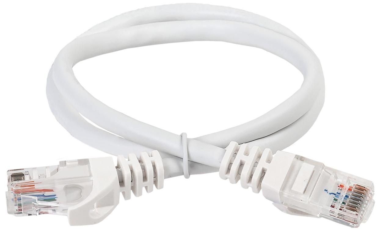ITK Коммутационный шнур (патч-корд) кат.5E UTP 0,5м белый - фото 1 - id-p106366236