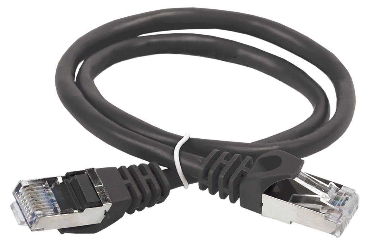 ITK Коммутационный шнур (патч-корд) кат.5E FTP 0,5м черный - фото 1 - id-p106366246