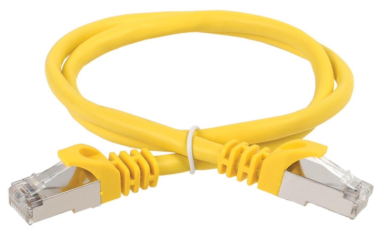 ITK Коммутационный шнур (патч-корд) кат.5E FTP LSZH 0,5м жёлтый - фото 1 - id-p106366281