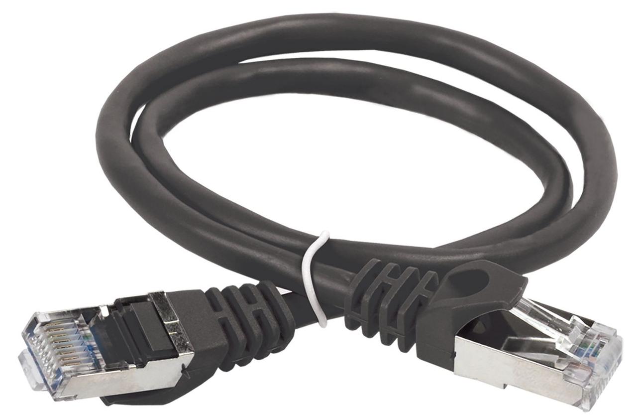 ITK Коммутационный шнур (патч-корд) кат.5E FTP LSZH 0,5м чёрный