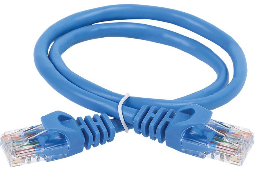 ITK Коммутационный шнур (патч-корд) кат.6 UTP LSZH 0,5м синий