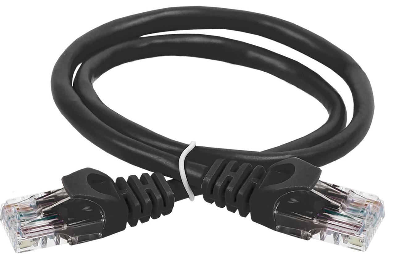 ITK Коммутационный шнур (патч-корд) кат.6 UTP PVC 1м черный