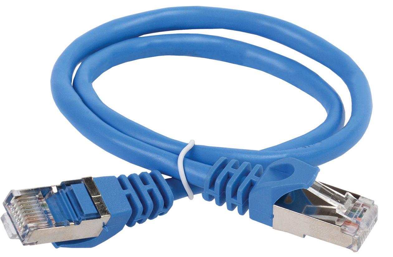 ITK Коммутационный шнур (патч-корд) кат.5E FTP PVC 15м синий
