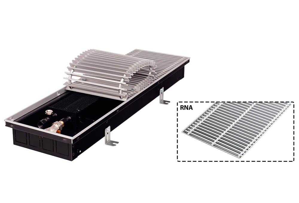 Конвектор внутрипольный Gekon Eco с решеткой RNA H11 L480 T18 (без клапана)