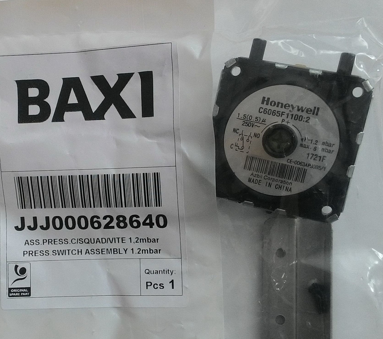 Пневмореле Honeywell 1,2 мбар (с.к. 618470) (н.к. 721890700 и 721890800 ...