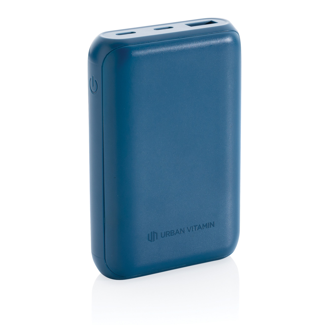 Внешний аккумулятор Urban Vitamin Alameda с быстрой зарядкой PD, 18 Вт, 10000 мАч, синий; , Длина 9,5 см., - фото 1 - id-p104636222