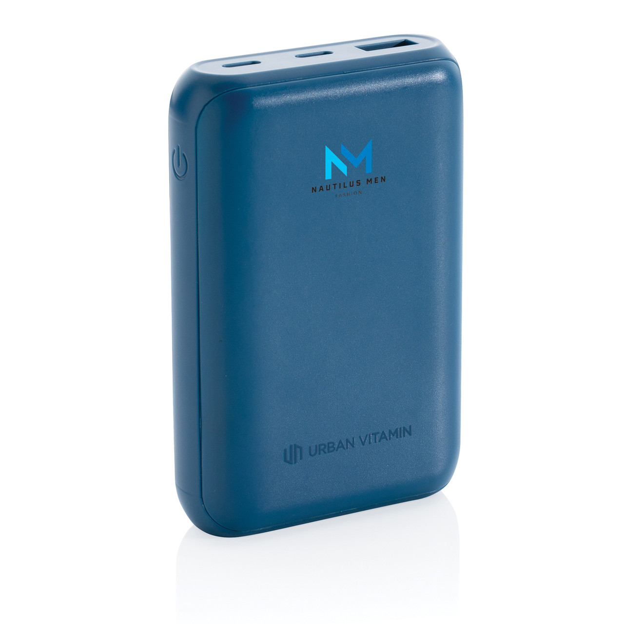 Внешний аккумулятор Urban Vitamin Alameda с быстрой зарядкой PD, 18 Вт, 10000 мАч, синий; , Длина 9,5 см., - фото 6 - id-p104636222