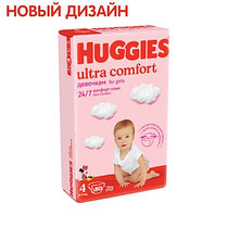 Подгузники Huggies Ultra Comfort 4 (8-14kg) 80 шт. для девочек