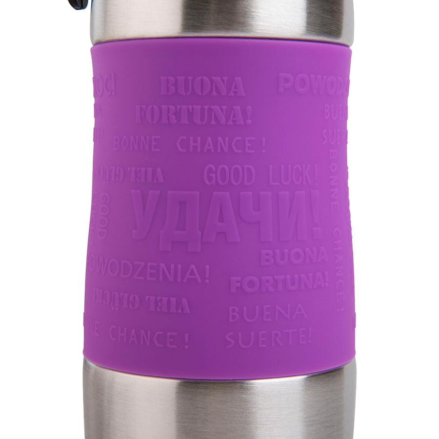 Термокружка вакуумная УДАЧА SILVER, 400 мл, Фиолетовый, -, 22111 11 - фото 3 - id-p106385595