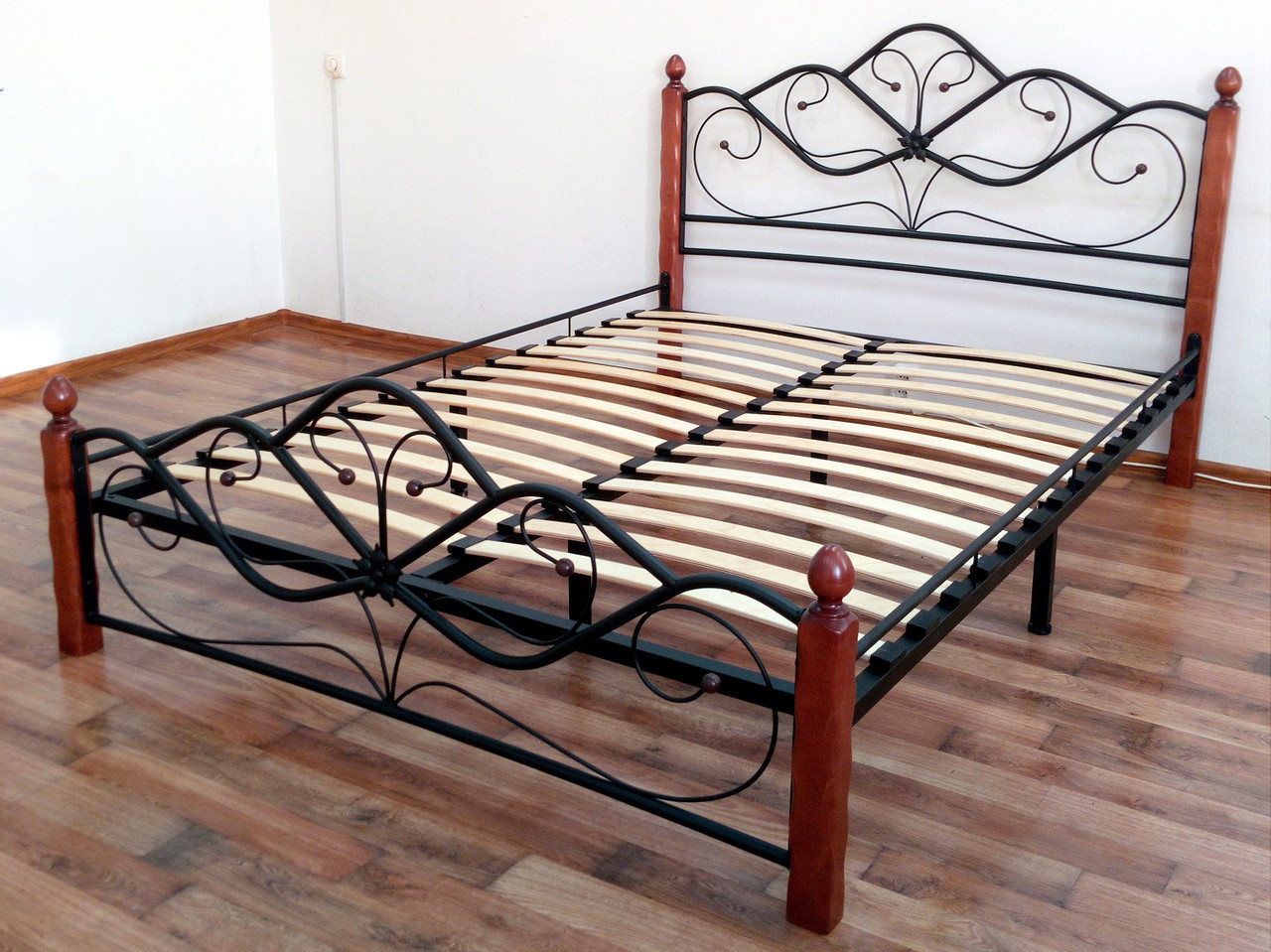 Кровать ВЕНЕРА, 160х200см, (РОССИЯ), черный\махагон - фото 4 - id-p106386551