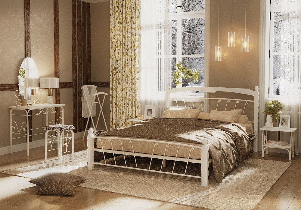 Кровать МУЗА, 160х200см, (РОССИЯ), цвет: белый - фото 2 - id-p106386571