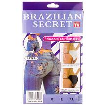 Трусики с эффектом push-up моделирующие Brazilian Secret (L / Белый), фото 3