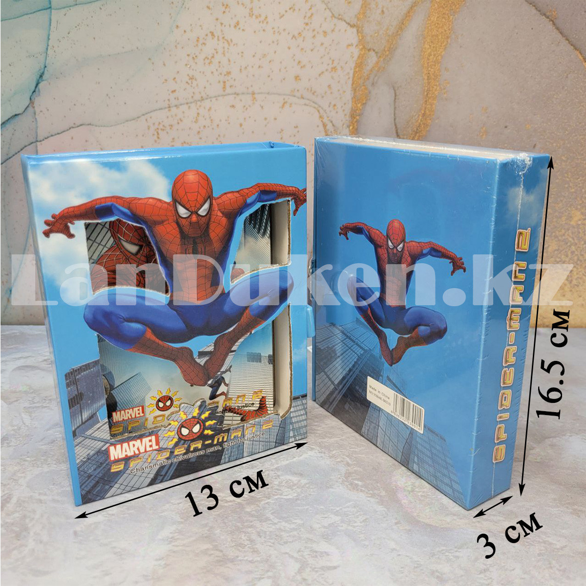 Блокнот в коробке с замком с человеком пауком A6 03 - фото 2 - id-p106388710
