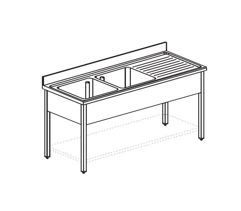 ВАННА МОЕЧНАЯ APACH CHEF LINE L2S166-54RWSH