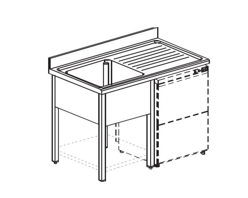 ВАННА МОЕЧНАЯ APACH CHEF LINE LS146-54RWD