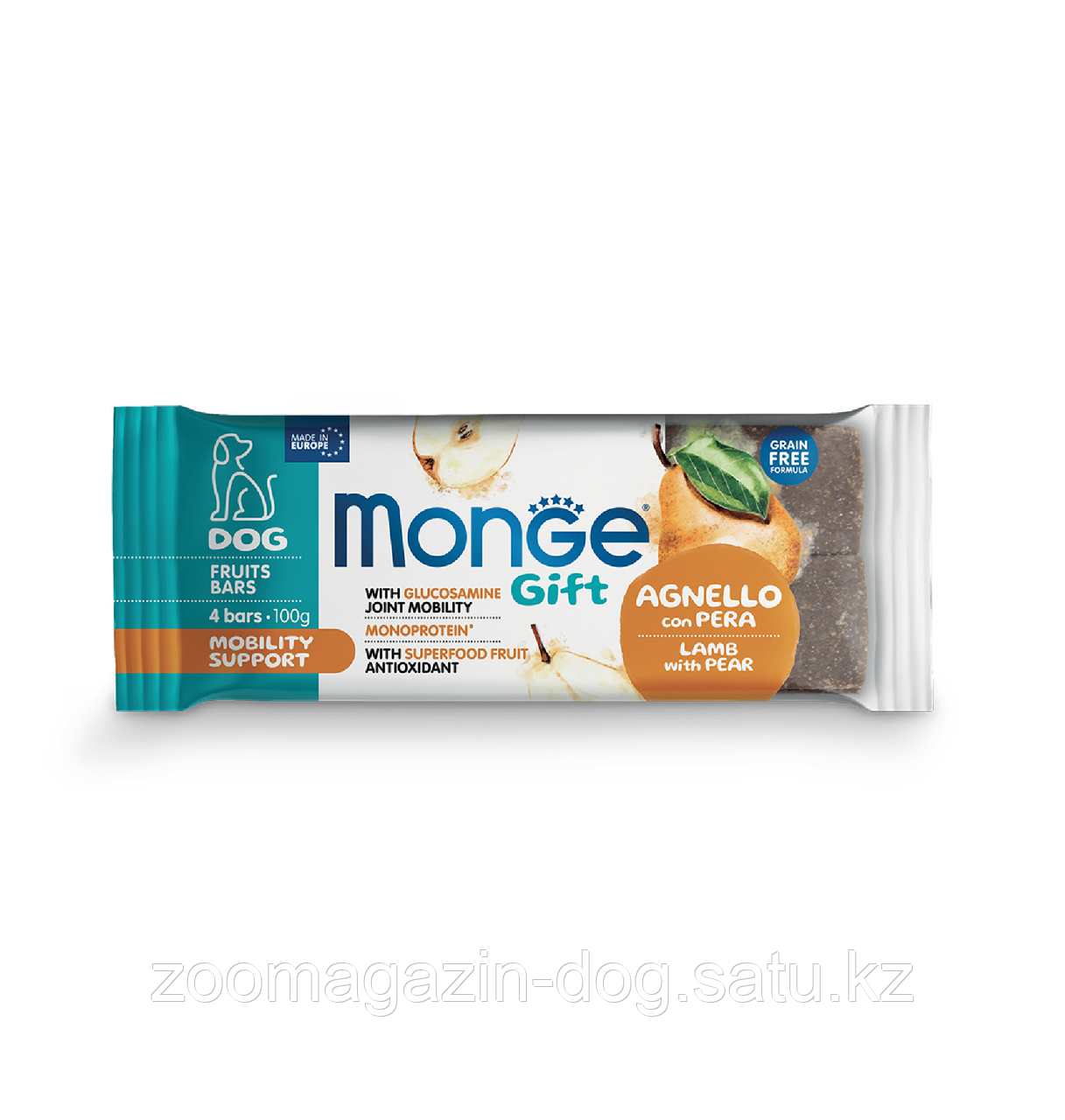 Monge Gift Fruits Bars Adult Mobility Support фрутовый батончик для собак ягненок/груша,100гр