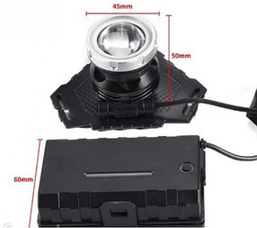 Налобный фонарь ZOOM Beeling, сверхмощная линза 5 Вт., 3 режима, 3 аккум., USB, фото 4