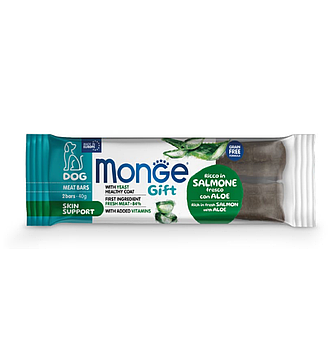 Monge Gift Meat Bars Adult Skin Support мясной батончик для собак лосось/алоэ,40гр