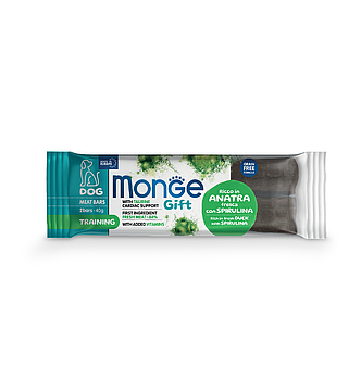 Monge Gift Meat Bars Adult Training мясной батончик для собак утка/спируллина,40гр