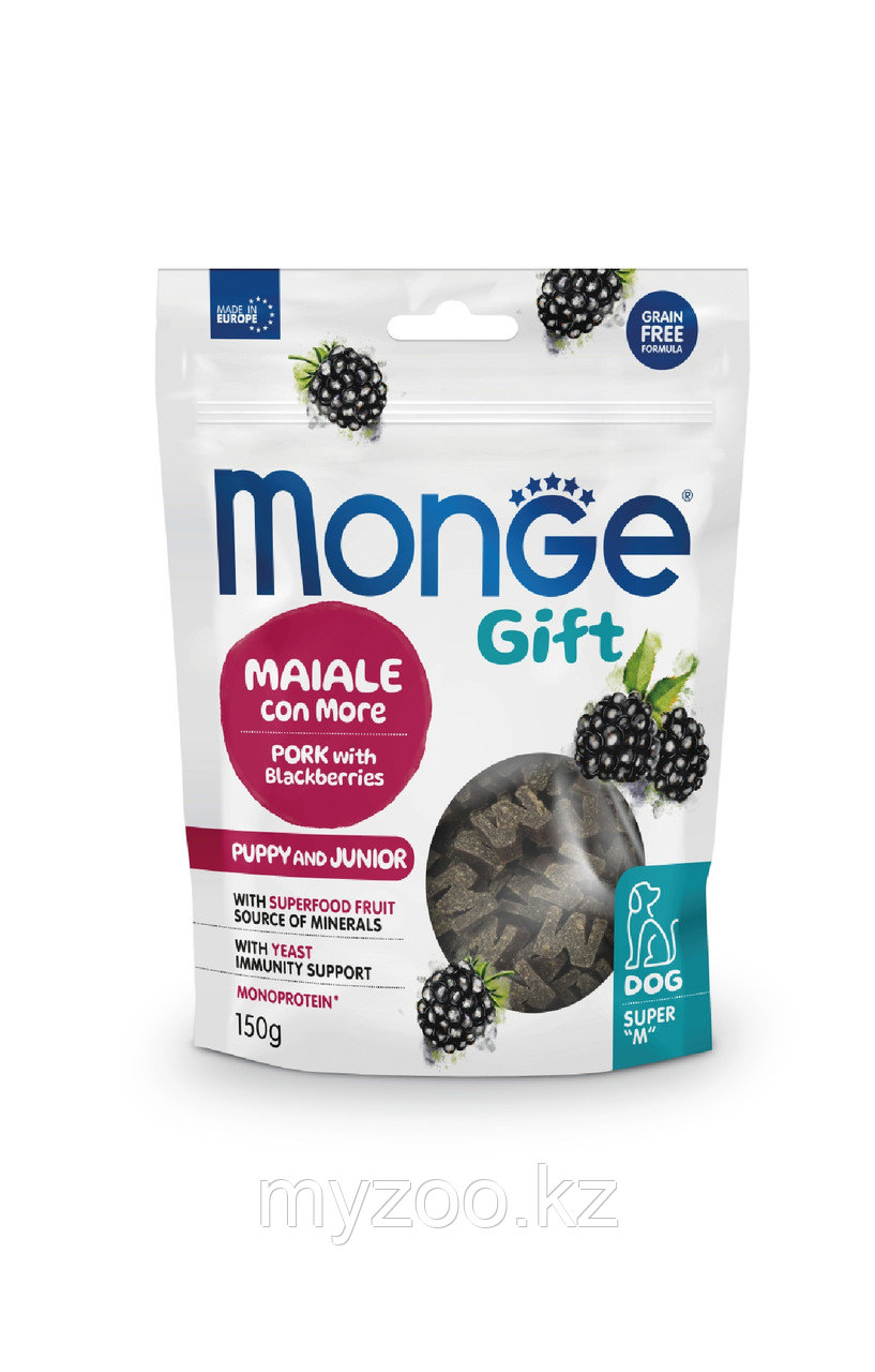 Monge Gift Super "M" Puppy/Junior Growth Support для щенков свинина/ежевика,150гр - фото 1 - id-p106401673