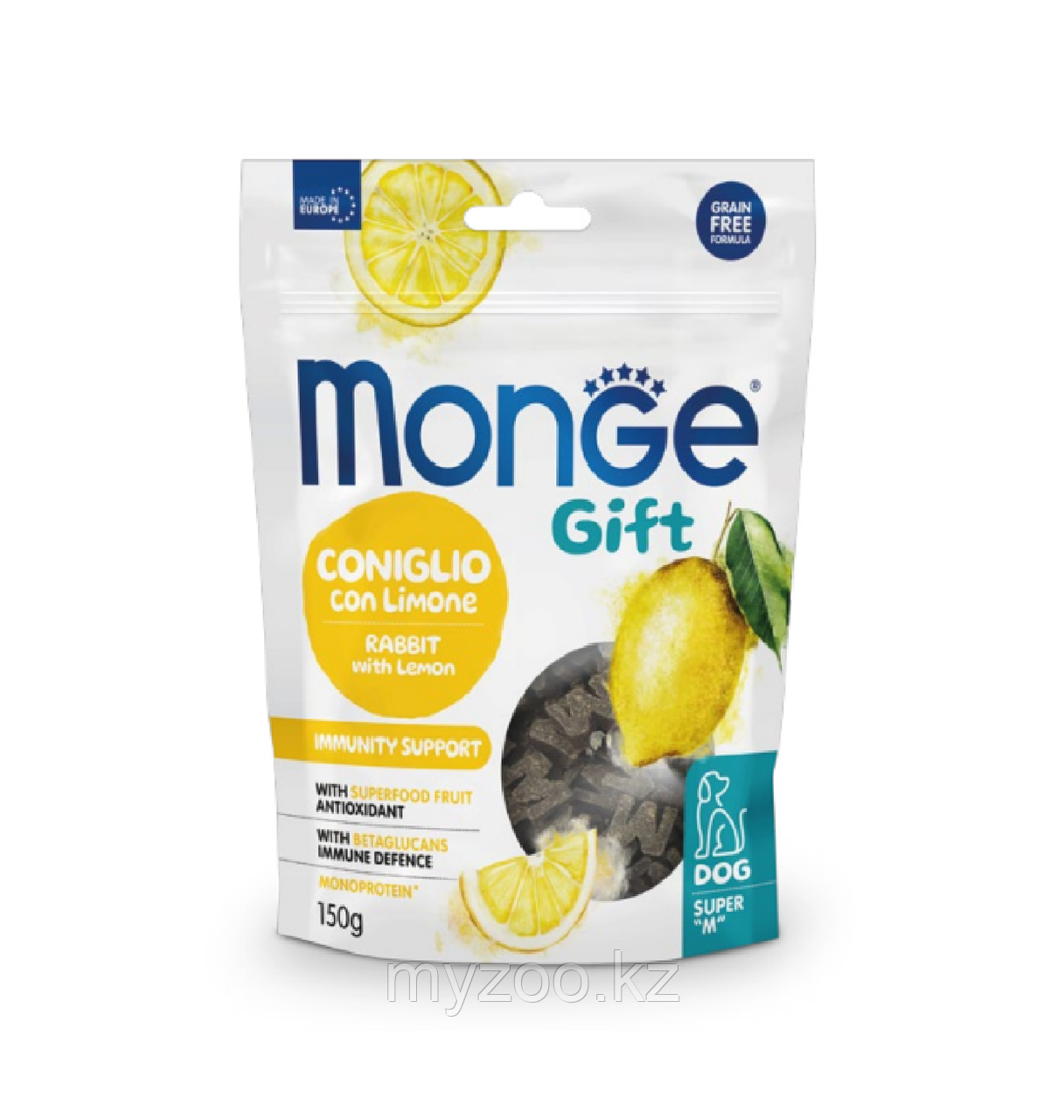 Monge Gift Super "M" Adult Immunity Support для собак кролик/лимон,150гр