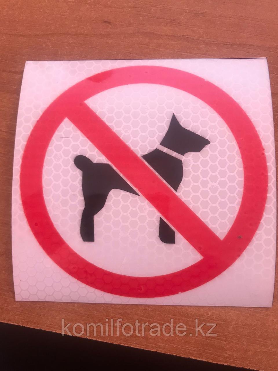 Стикеры "Выгул собак запрещен" 100*100мм - фото 2 - id-p106408766